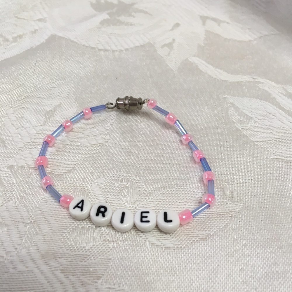 ARIEL personalized beaded name bracelet-6”